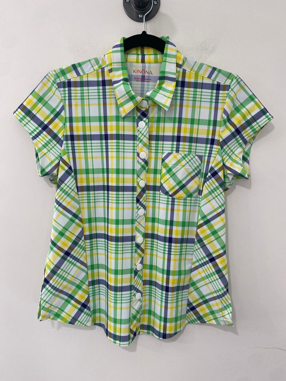 Kinona Plaid Top Golf Tennis Size S